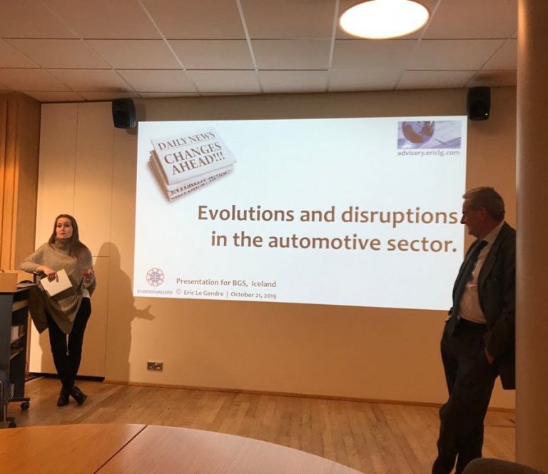 María Jóna Magnúsdóttir frkv.stj. BGS og Eric Le Gendre