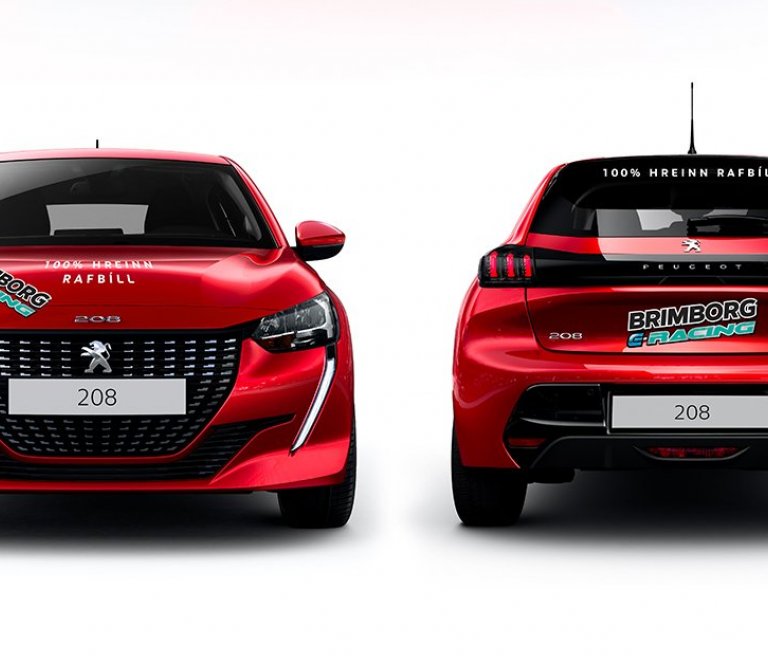 Rafbíllinn Peugeot e-208 Íslandsmeistari í nákvæmnisakstri