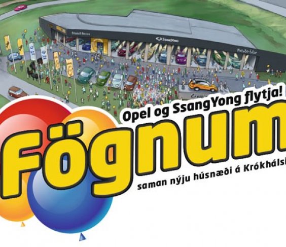 Bílabúð Benna flytur sýningarsali fyrir Opel, SsangYong og notaða bíla á nýjan stað!